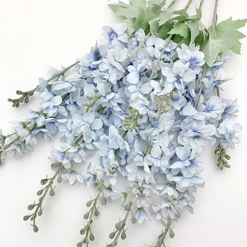 Artificial Delphinium Grass Artificial Flower Branch Home Decoration Wedding Floral Materials Banquet Event Prop A4372