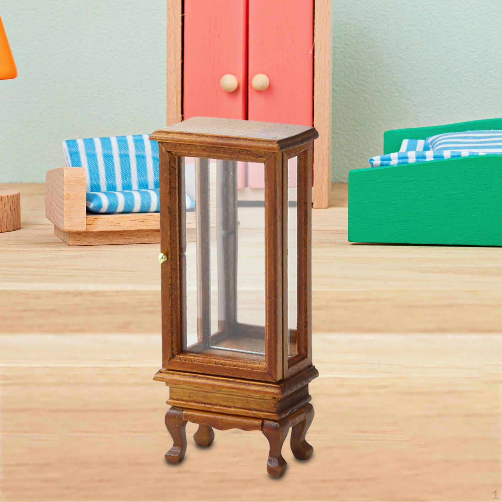 

1/16 Кукольный Дом Гардероб с Зеркалом, Миниатюрный - туалетный столик - Зеркало Аксессуары, Профессиональные для коричневый