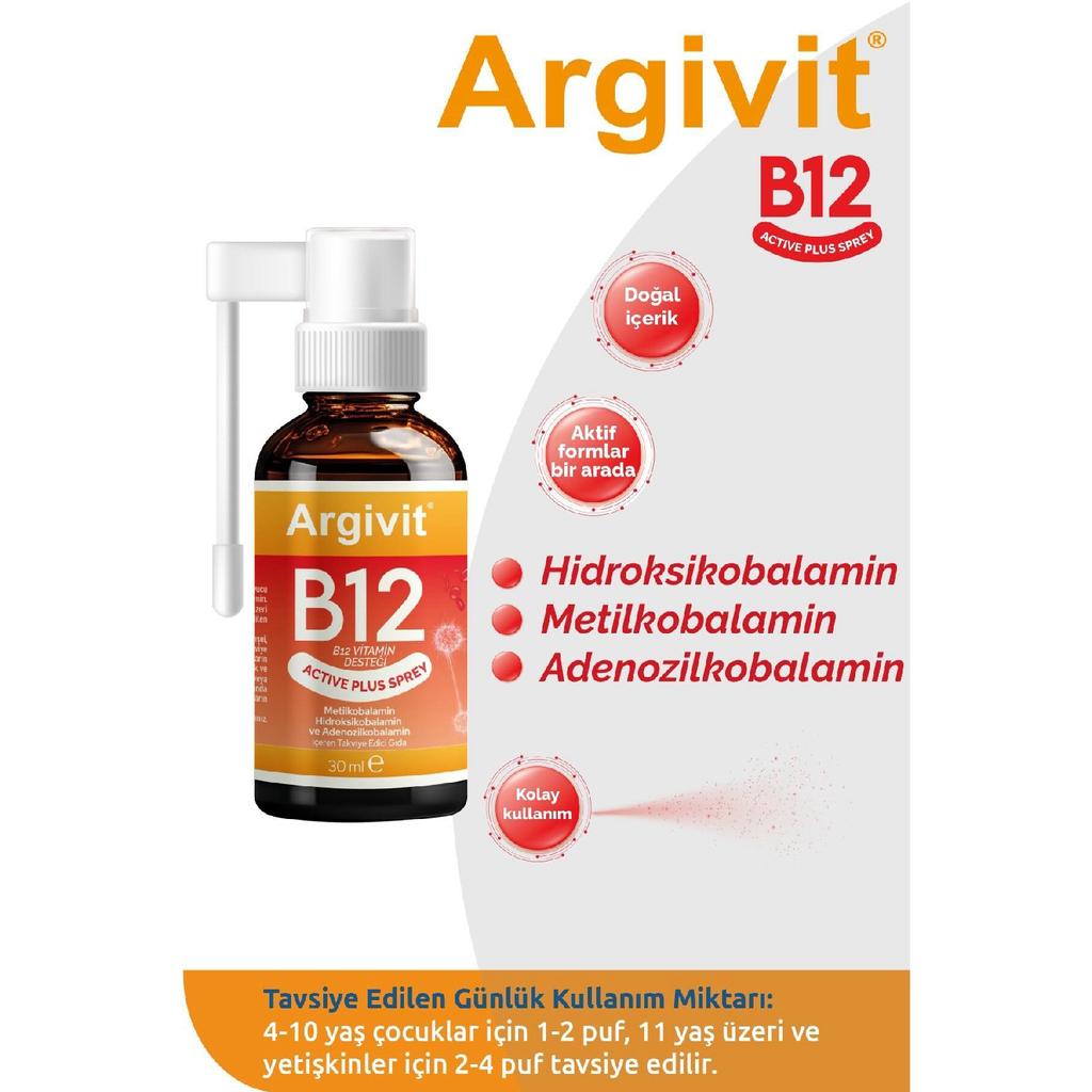 Active Plus B12 Oral Spray (methylcobalamin, Hydroxychobalanine And Adenozilkobalanine)