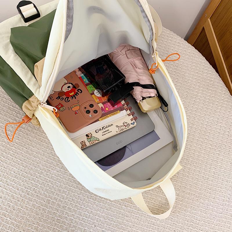 School bag Korean version high value back junior high school students casual simple lightweight versatile large capacity