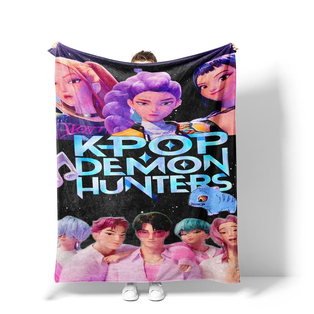 

New Explosion K-Pop Witch Hunter Group Blanket Office Lunch Break Blanket Flannel Sofa Blanket 75*100cm