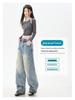 American Vintage Women's Loose Denim Wide-Leg Pants - 2026 Spring Collection, Stylish and Slimming