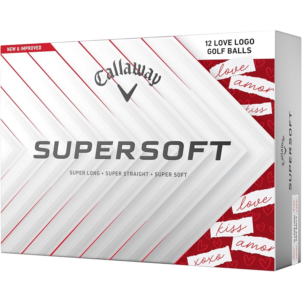 Callaway Supersoft Golf Balls 25 Pack 2-Piece Structure White Love Logo