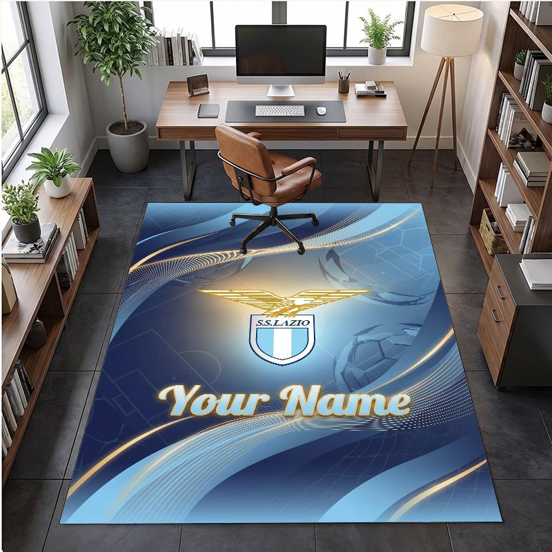 Kristal Fluweel Tapijt Lazio FC Print Aangepaste Naam Tekst Vloermat Woondecoratie