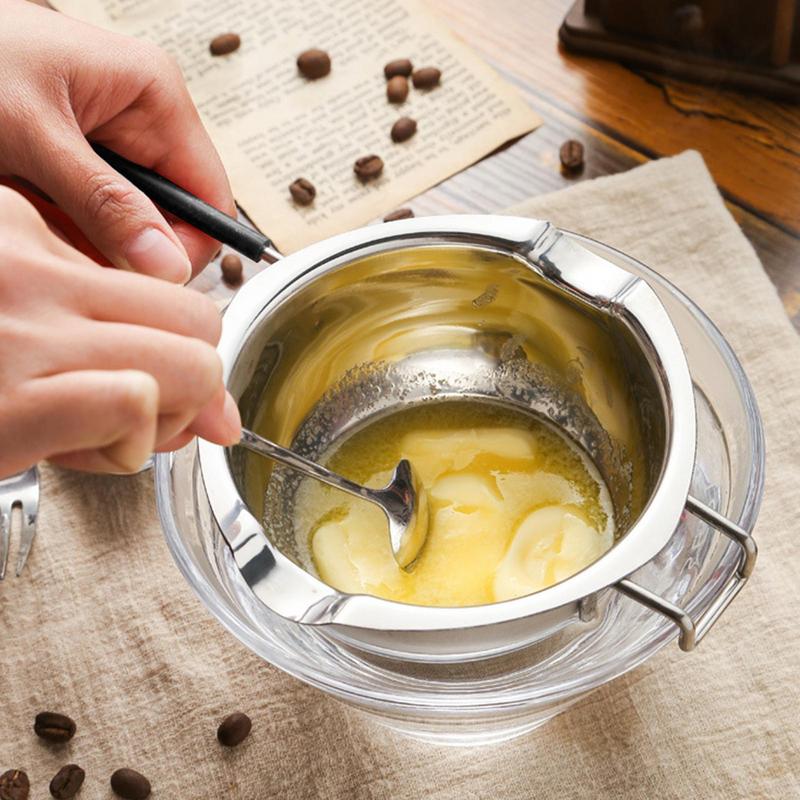 Chocolate Boiler Pot Boiler Pot Melting Bowl Pot With Heat Resistant Silicone Handle 400ml Stainless Steel Pot For Butter Candy