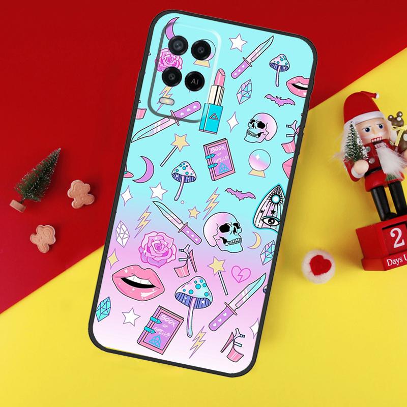 Pastel Goth Witchy For OPPO A74 A94 A17 A16 A15 A79 A58 A78 A98 A77 A5 A9 A96 A76 A52 A72 A57S A54S A53S Case