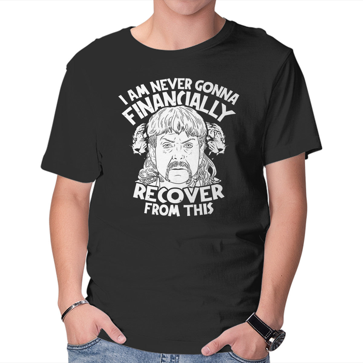 Unisex Crew Neck T-Shirt Tiger Joe Graphic Short Sleeve Casual Tee XXL