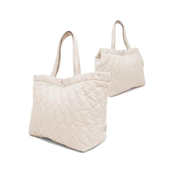 [munyanya] 2-way shape change x Made in Japan, durable mother s bag, large capacity, quilted tote bag, A4 storage capacity, washable, parent-child