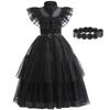 Popular Girls Mesh Dress Dress Cosplay Wednesday Female Lead Party Performance Dress