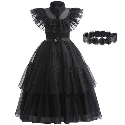 Beliebtes Mädchen Netzkleid Kleid Cosplay Wednesday weibliche Hauptrolle Party Auftrittskleid
