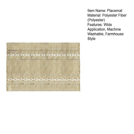 Bohemian Retro Placemat Farmhouse Style Fabric Table Mat Decorative Rustic Placemat for Dining Table Home Wedding Birthday Party