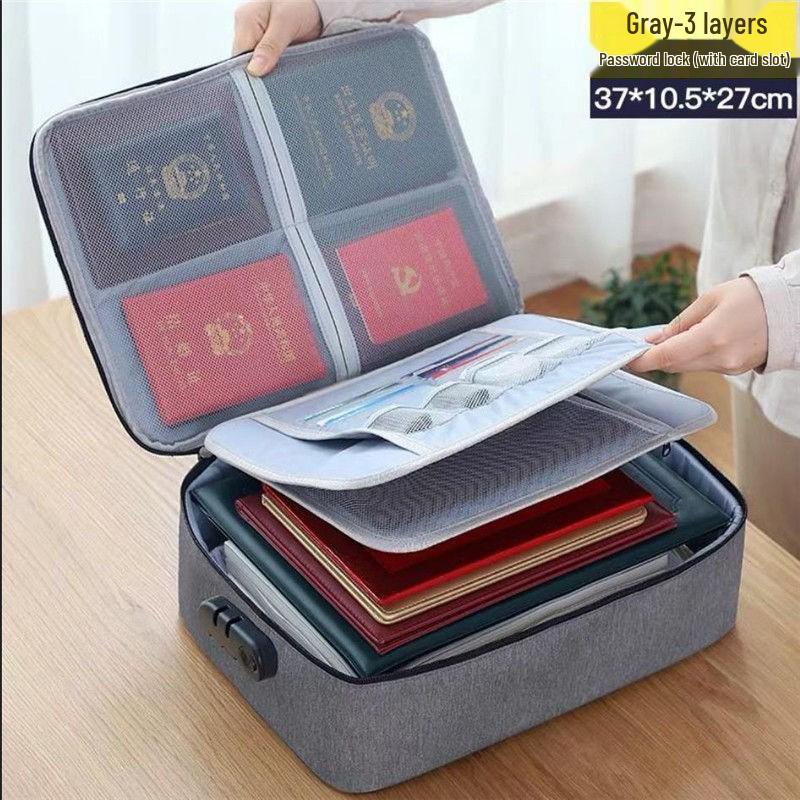 

Огнеупорная и водонепроницаемая сумка для хранения документов большой вместимости Without Cardboard Box