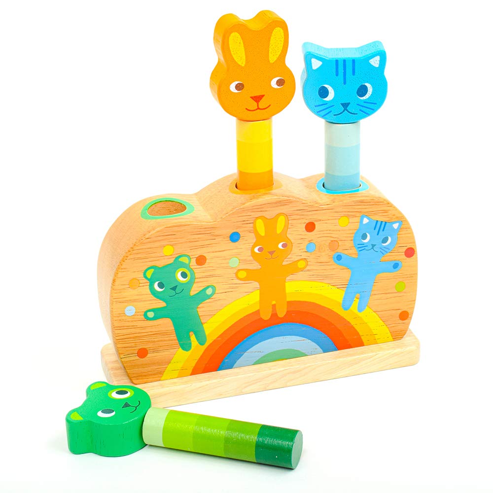 Educational Toy 1 Year Old Puzzle Pop Up Spring Fingertip Educational Animal Wooden Picture Matching Wooden Toy Baby 12 Months Cute Present Birthday