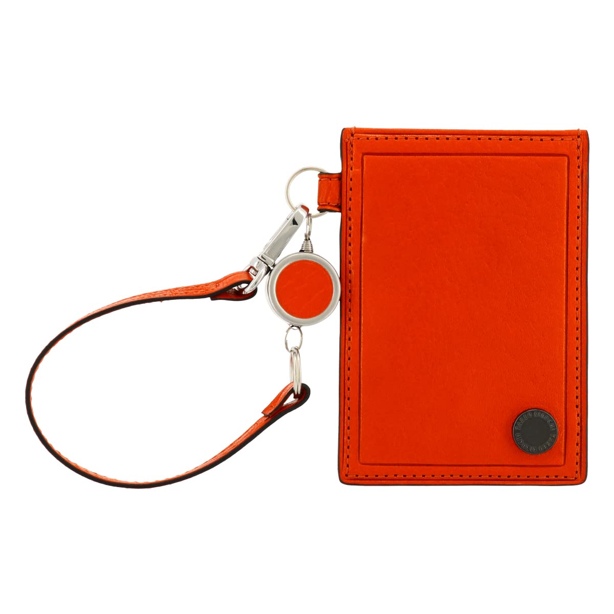

Pass Case Genuine Leather Coin 730611 Pass Case with Reel Commuter Pass Case with Reel Cowhide Leather Orange [Takeo Kikuchi] Men s [26]
