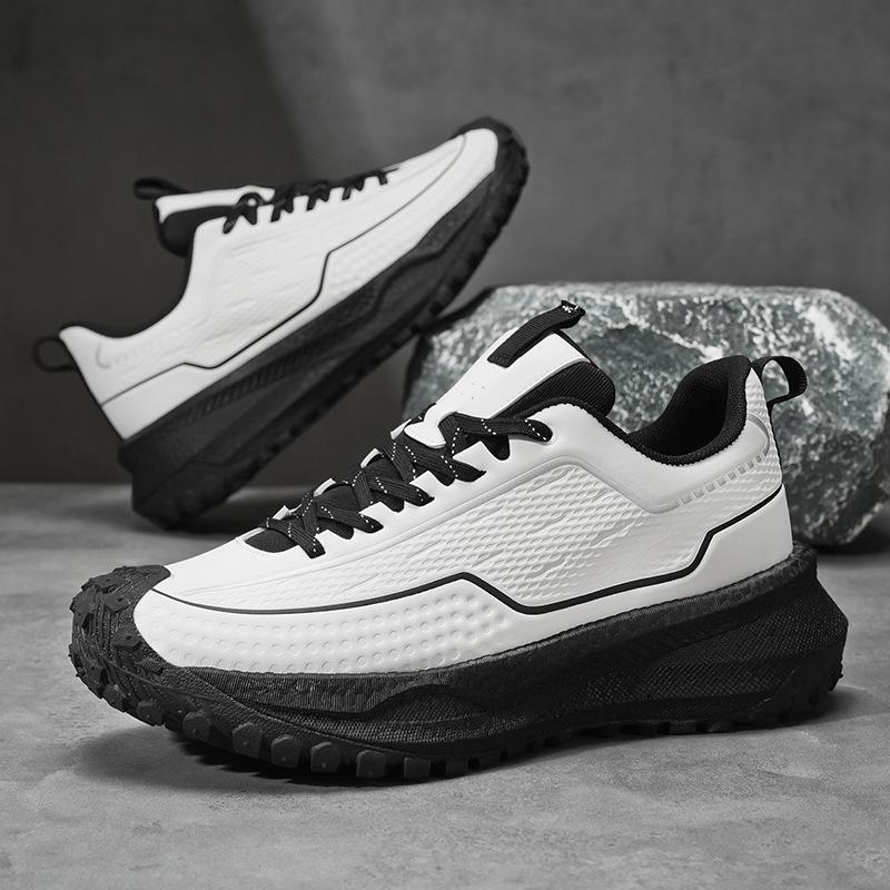 

Fashion Hiking Shoes Outdoor Mountaineering Sneakers Platform Solid Breathable Lightweight Round Head Outdoor Functional Running 44 білий