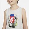 Nike Cartoon Shoe Box Letter Logo Print Round Neck Sports Casual Vest Kids Tops Light-Bone DQ3848-072