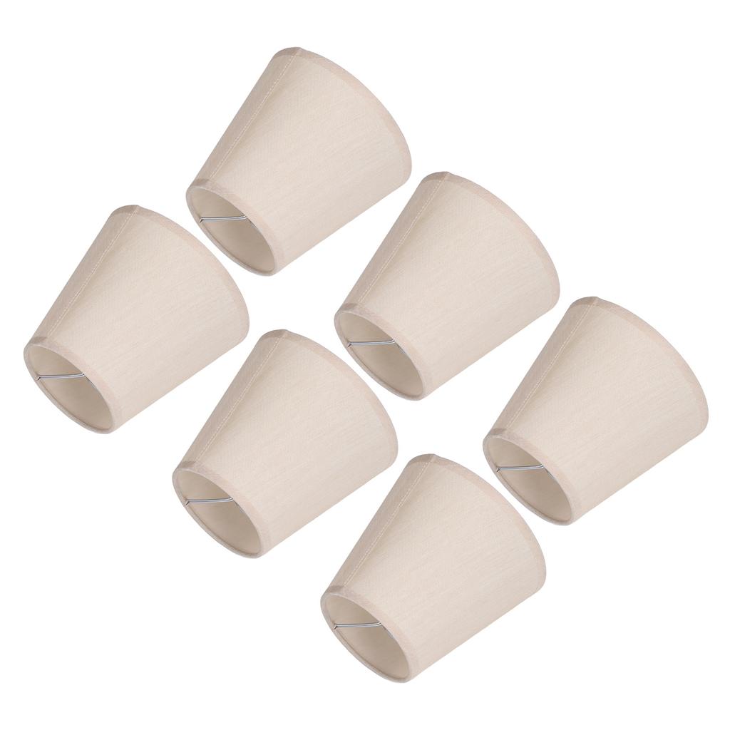 6PCS Simple Cloth Lampshade Modern Fabric Lampshade for E14 Table Chandelier Wall Lamp