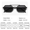 Retro Double Bridge Men's Polygonal Square Sunglasses Metal Frame Fashion HD Lens Glasses Women's Outdoor Driving Fishing
