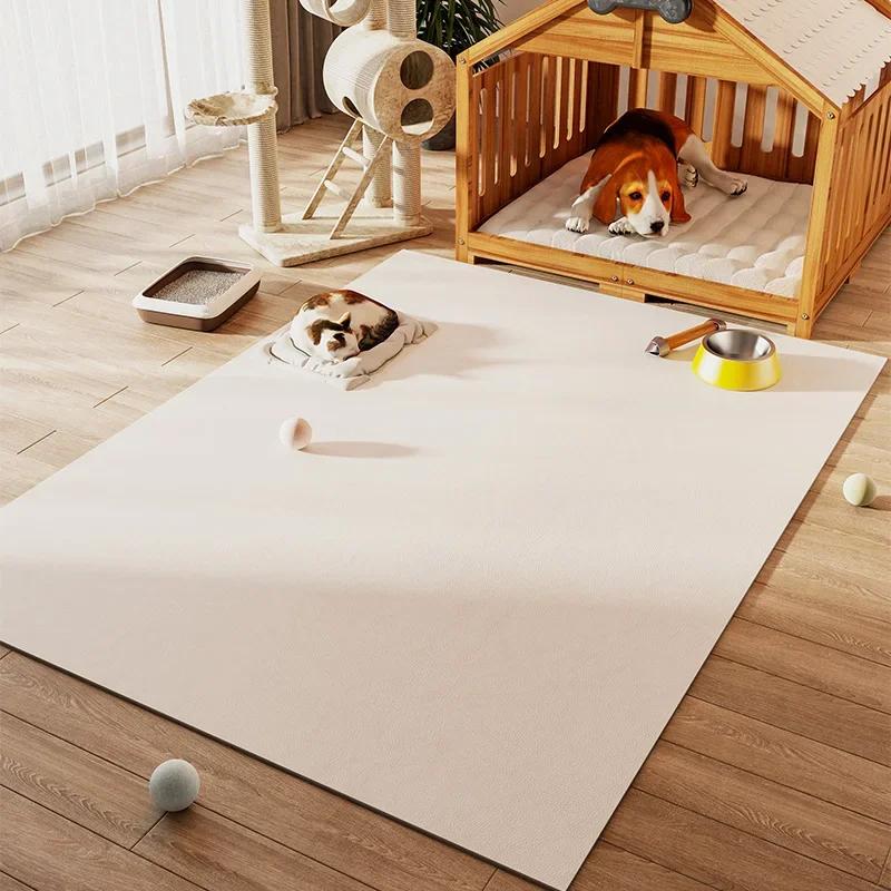 Pet Floor Mat Waterproof Urine-proof Pvc Carpet Leather Cat Dog Fence Kennel Doghouse Large Area Rug Wipeable Kitchen Foot Mats