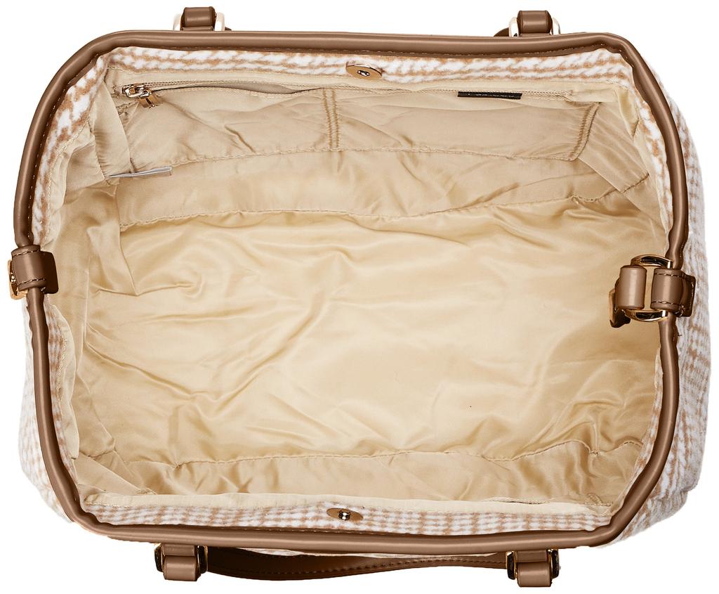 Wool Check Tote Size Beige [Isaac] Bag, S, Y72-09-01,