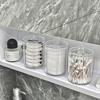 Cotton Pad Storage Box, Cotton Swab Box Holder, Household Transparent Cover Acrylic Desktop Powder Puff Organization Box