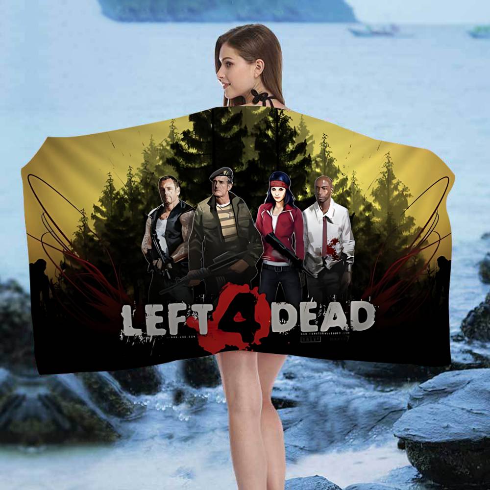 Hot Action Game Left 4 Dead Big Microfiber Beach Towels Quick Dry Towel Sand Beach Towels Pool Towel for Travel Swim Pool Yoga