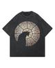 Streetwear tajemniczy kot graficzny koszulka unisex bawełniana sprana czarna koszulka topy unisex koszulki letnia koszulka z krótkim rękawem