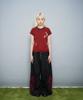 Ssobi Semi-Crop Short Sleeve Knit [Tomato Red]