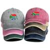African Elephant Flags Print Adjustable Caps Rhinoceros Flags Washed Cotton Trucker Hat Inelastic Cotton Snapback Sun Hat