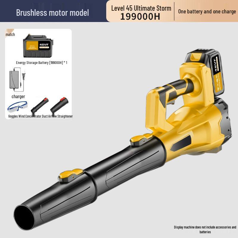 Brushless Lithium Battery Snow & Leaf Blower with Charger - Portable Turbine Fan