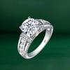 Luxury Carats Moissanite Rings for Women Pure 925 Sterling Silver Wedding Band Female Jewelry Accessories Certified