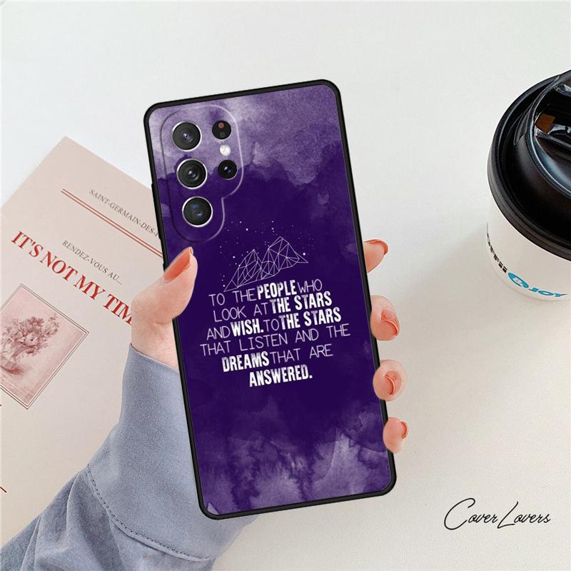 A Court of Mist and Fury Sarah J Maas phone case For Samsung Galaxy S24 S25 S23 S22 Ultra Note 10 20 Plus S20 S21 FE Cover