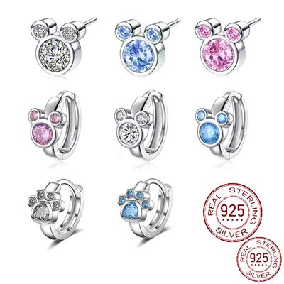 Neue Sterling Silber 925 Ohrringe Seestern Asymmetrische Herz Stud Ohrringe Für Frauen Mädchen Geschenk S925 Original Mode Schmuck