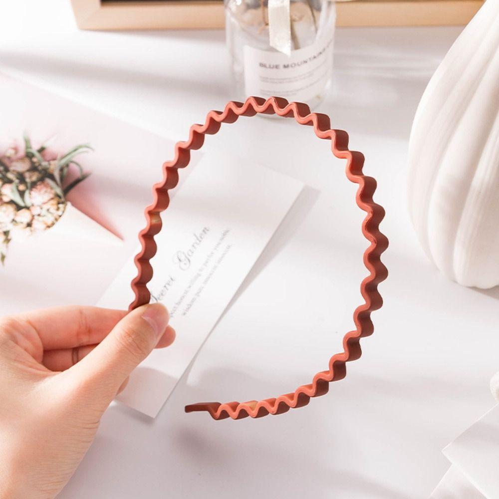 Korean Style Teeth Matte Hair Hoop Headdress Non-slip Hairband Teeth Wave Hair Hoop  Girls