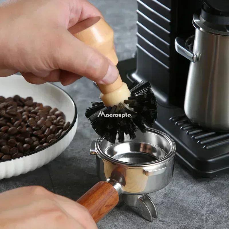 

Щетка для чистки портафильтра Barista Espresso Coffee Tamper Щетка для чистки 51 мм 54 мм 58 мм Инструмент с деревянной ручкой Barista