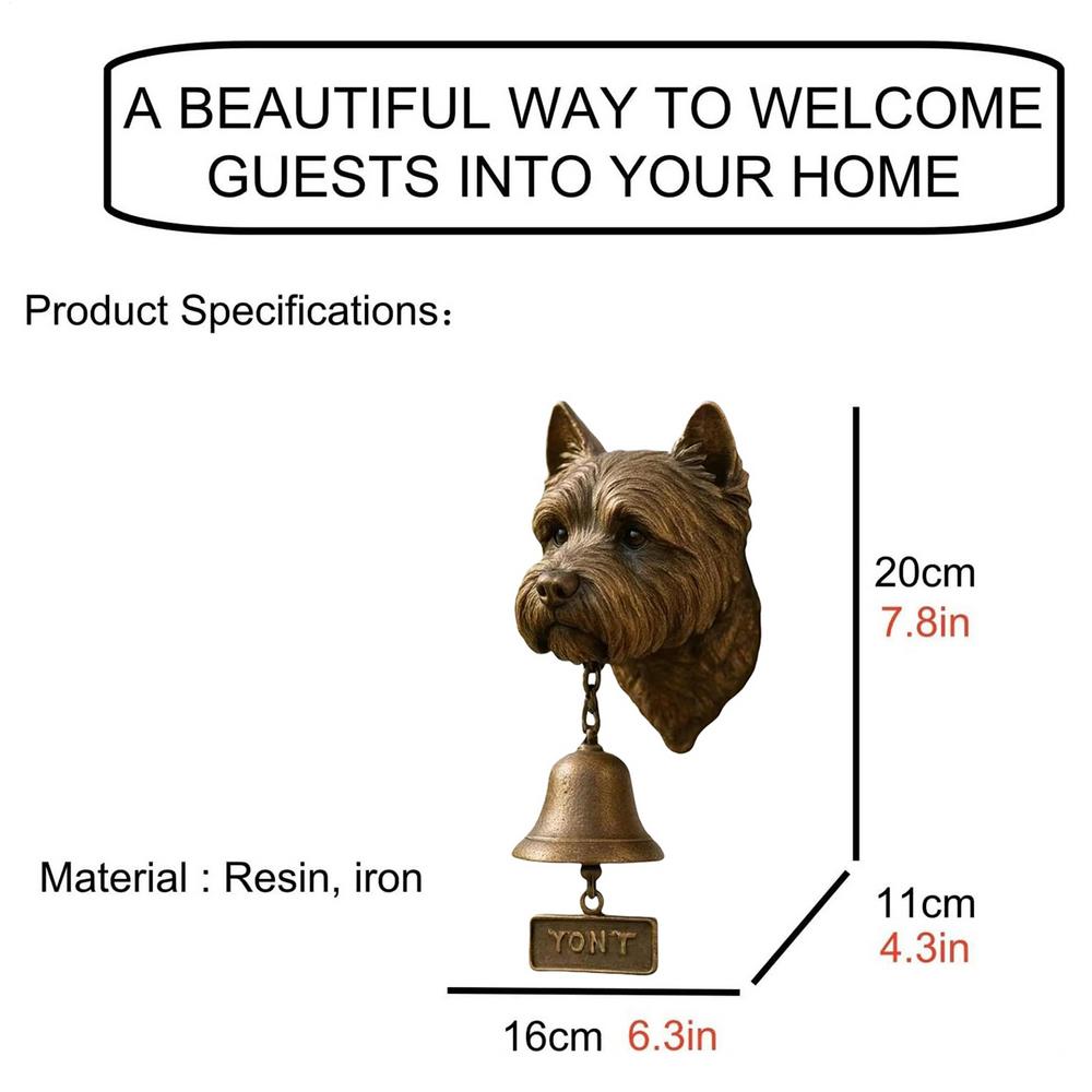Welcome Dog Themed Doorbells Vintage Rustic Resin Animal-Themed Decorative Doorbells Wall Decoration Dog Door Bell Ring