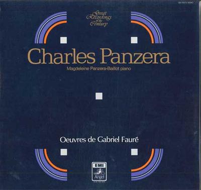 LP Record CHARLES PANZERA - Faure: Song Collection GR70073 EMI ANGEL Japan Classical Used