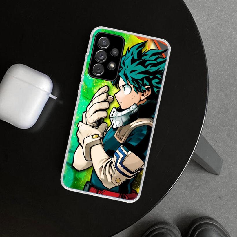 Midoriya Izuku Deku MHA My Hero Phone Case Cover for Samsung Galaxy A12 A22 A32 A52 A72 A02S A51 A50S A31 A20S A10S Note 20 Ultr
