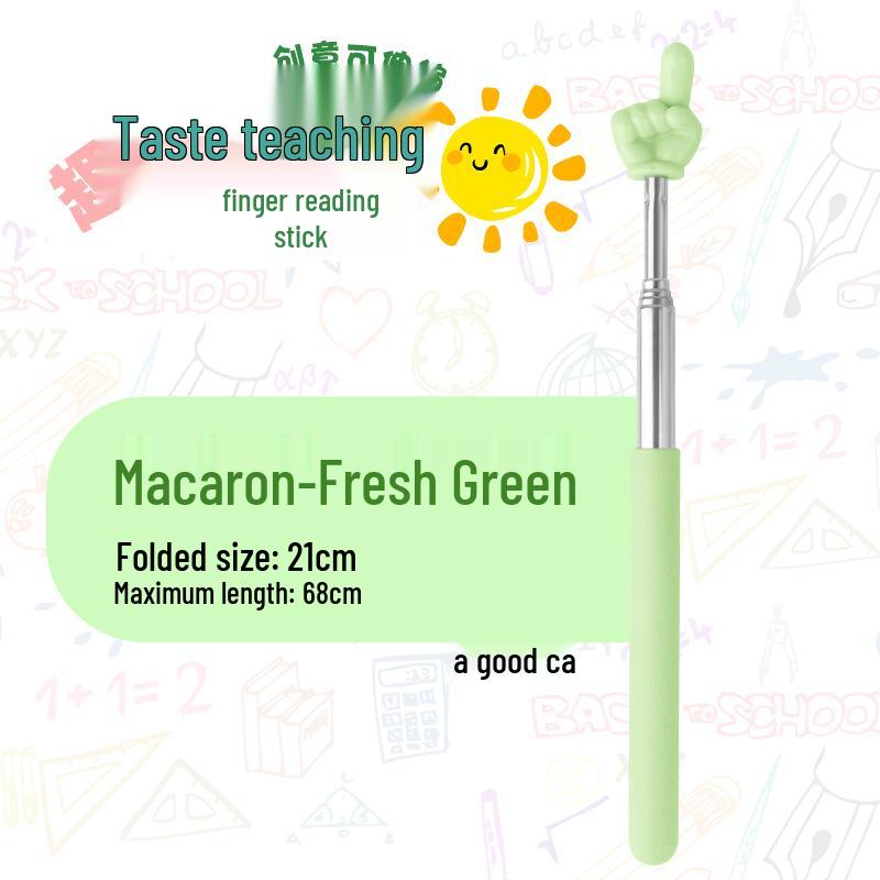 Telescopic Children's Reading Pointer Stick - Macaron Baton for Kindergarten Teaching