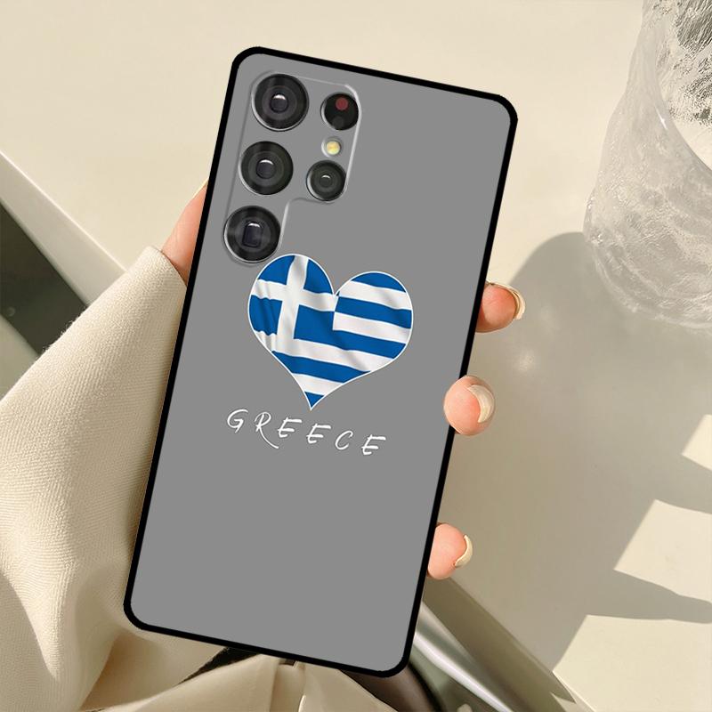 Greek Greece Flag Case For Samsung Galaxy S24 Ultra S21 S22 S23 S25 Ultra S9 S10 Plus S20 FE S25 FE Back Cover