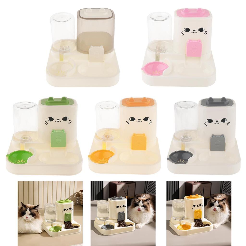 Automatic Pet Feeder Food Container Multifunction Convenient Detachable Compact Household Cats Feeder for Puppy Kitten Dogs