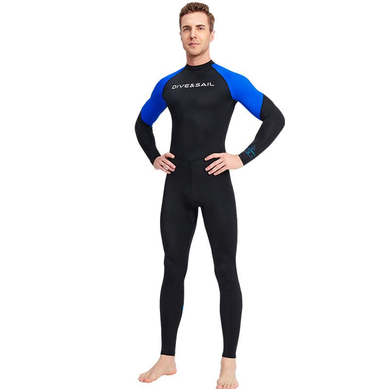 DIVE&SAIL Men's Quick-Dry One-Piece Snorkeling & Surfing Lycra Wetsuit