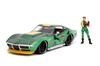 Street Fighter 1/24 Scale Diecast Model Car with Figure: 1969 Chevrolet Corvette Stingray + Cammy