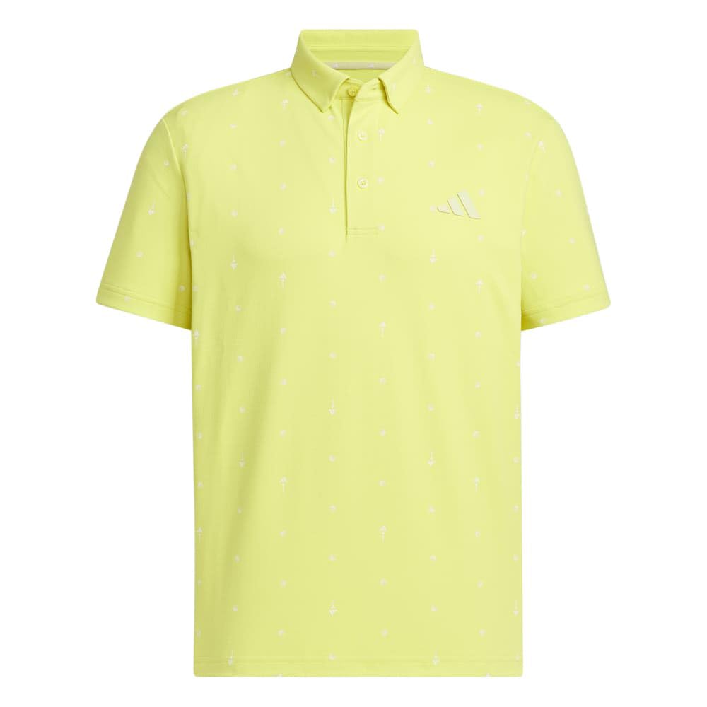 Adidas Golf Golf Monogram Short Sleeve Pure Sulfur Men's Shirt,