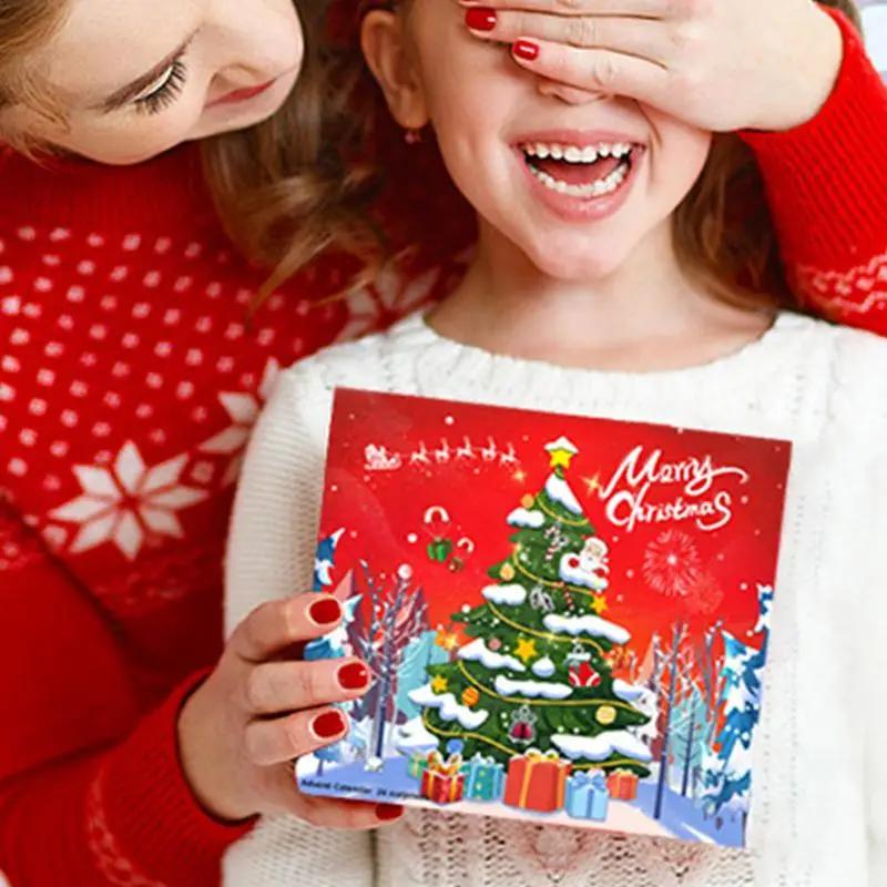 Set de 24 bucăți Calendar de Crăciun 2024 pentru brățări de Advent cu numărătoare inversă 24 de zile Set de brățări de Crăciun DIY