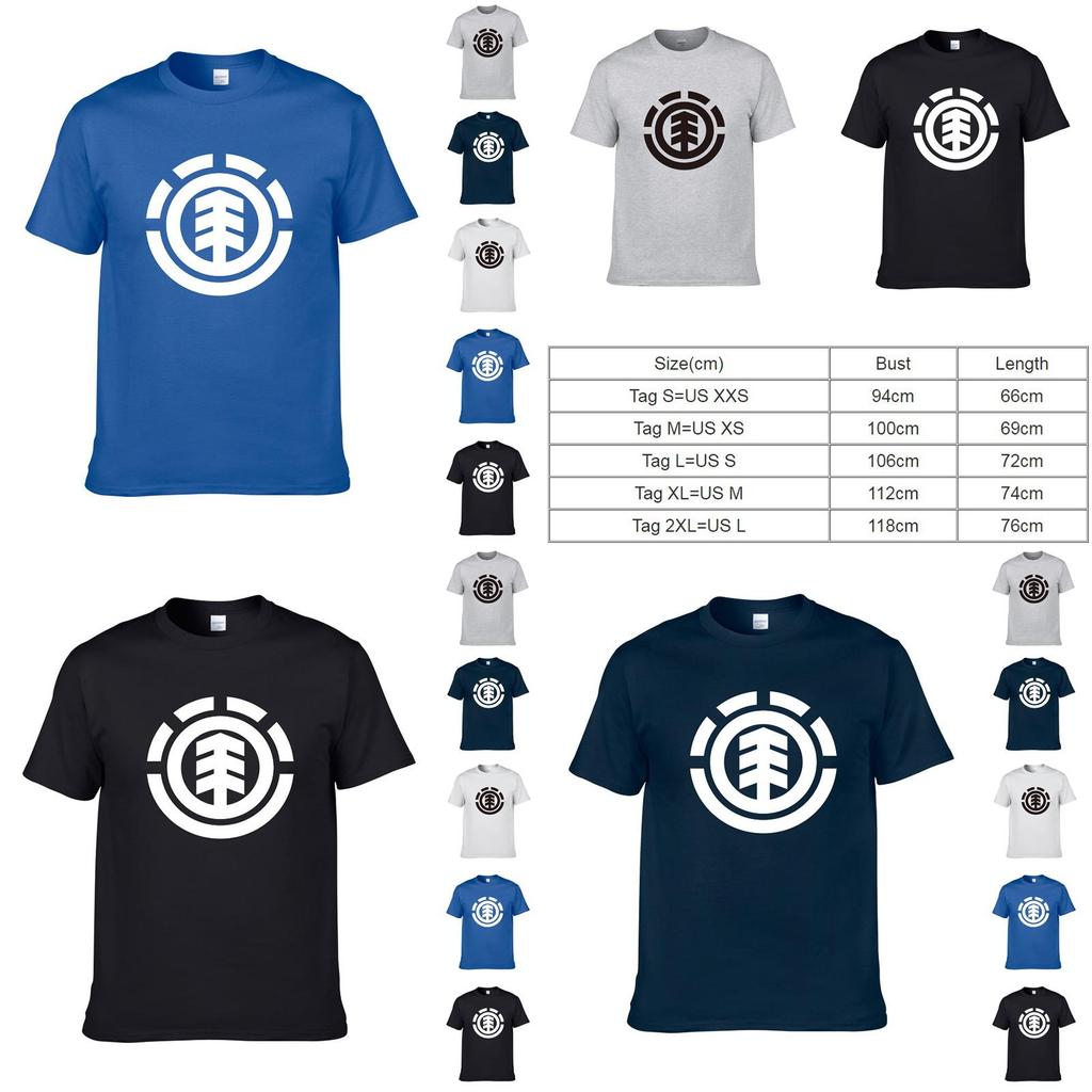 Premium Cotton Blend Short Sleeve T-shirt With Element Printing For Men Unisex