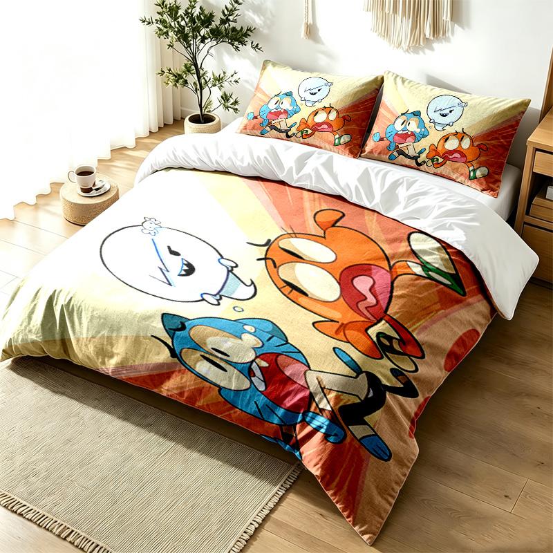 Gumball 3pc Duvet Cover Set Simple Modern Bedding Set Wrinkle Resistant Soft Fabric All Season Use a perfect gift