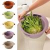 Double Layer Vegetable Drain Basket Large Capacity Vegetable Fruit Strainer  Refrigerator