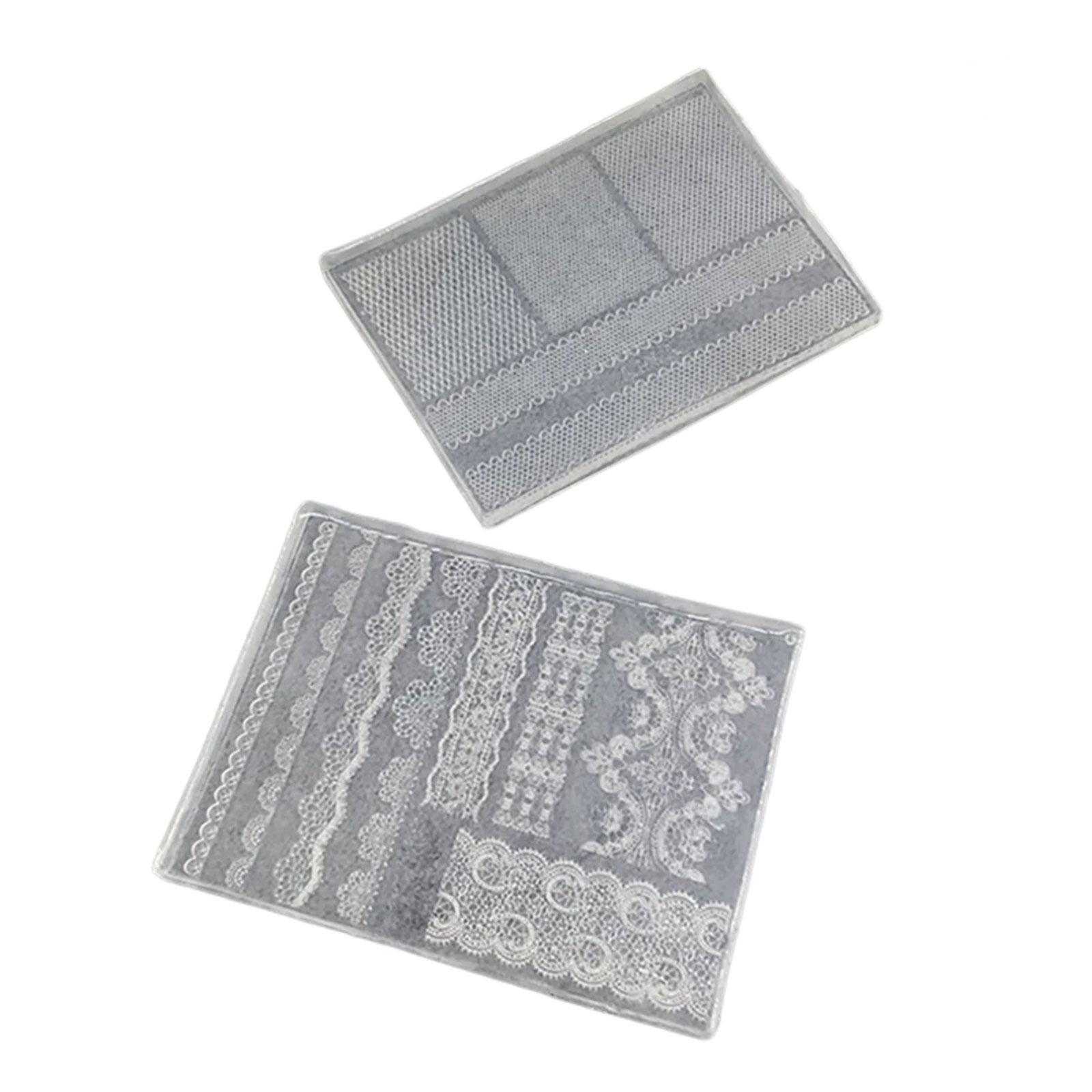 

Elegant Lace Embossing Nails Mold Set Food Safe Silicone for Customable pressing On Nails and Resin Jewelry Making 1