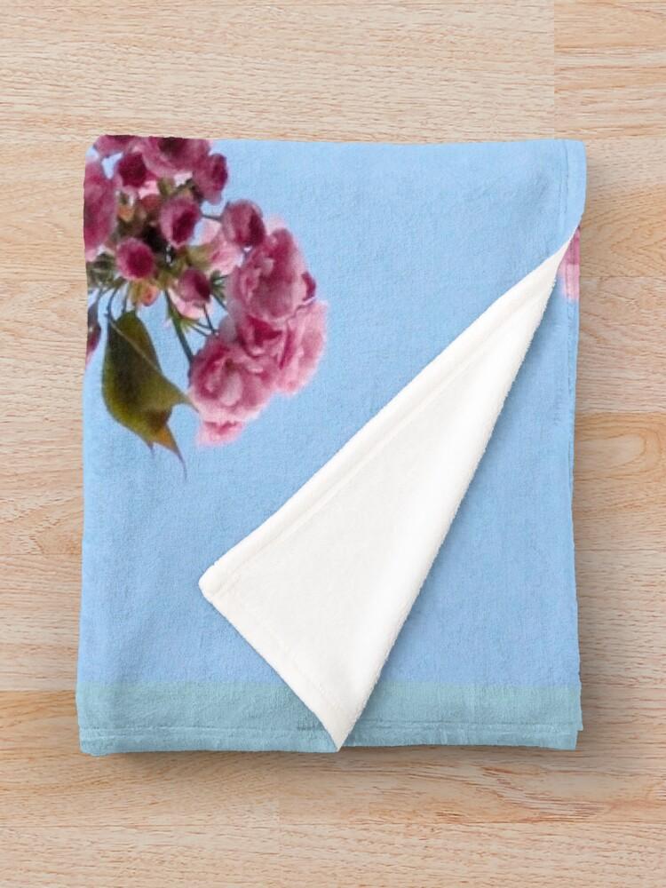 Pink Flowers ( Cherry Blossum) Throw Blanket Thermals For Travel Quilt Soft Big Single Blankets